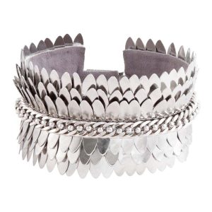 Handmade Rockstud Silver Cuff