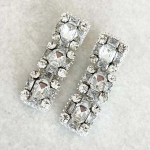 Hand Embroidered, Lightweight Crystal Statement Earrings