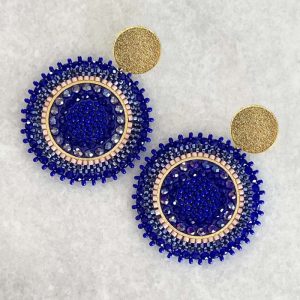 Blue Handmade Crystal Earrings