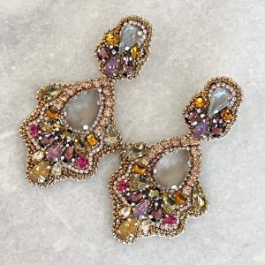 Handmade Lightweight Crystal Statement Earrings